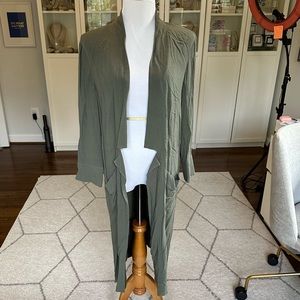 EUC Chelsea28 Notch Detail Duster in olive sarma